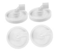 CALLARON 4 Pièces Accessoires De Lave-vaisselle Universel Roues De Support De Lave-vaisselle Petit Roulettes Panier Inférieur De Roue De Lave-vaisselle Évacuation Étagère Blanche Plastique