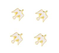 CALLARON 4 Pièces Broche Dorée Émaillée pour Spiritualité Accessoire Religieux Personnalisable pour Communion Décoration Polyvalente pour Vêtements et Sacs