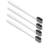 CALLARON 4 Pièces Brosse à Dents Brosses à Dents Souples De Voyage Brosses à Dents Gomme Souple Adulte Brosses à Dents Légères Brosses à Dents Adultes Quotidiennes Blanche Pp