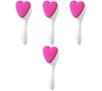 CALLARON 4 Pièces Brosse Visage En Silicone Rose Brosse Nettoyante Visage Moussant Réel Époux Nettoyage Faire Le Ménage Nettoyante Coeur En Forme De Lavage Abdos