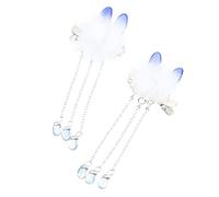 CALLARON 4 Pièces Épingle à cheveux oreilles de lapin épingles pinces à cheveux oreilles de lapin pour mignon petit filles pinces à cheveux de style chinois Coiffe de style chinois alliage