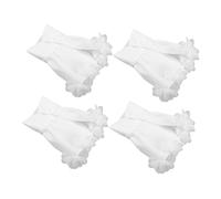 CALLARON 4 pièces Manchons de Poignet Dentelle Détachables pour Femmes Manchettes Élégantes Chiffon Style Français Accessoires Confortables pour Tenues et Décontractées Lot