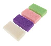 CALLARON 4 Pièces Pierre pour Pédicure Grattoir Naturel pour Callosités et Peau Morte Outil de Soin Bord et Prise Confortable pour Hommes et Femmes Aléatoires Couleur
