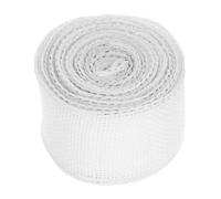 CALLARON 4 rouleaux Ruban Jute Blanc Lot Chacun Ruban Lin avec Bordure Fil pour DIY Décorations de Fête Couronnes et Projets