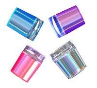 CALLARON 4ensembles Tampons Pour French Manucure Pochoirs Et Kit De Tamponnage Pour Nail Art