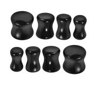 CALLARON 4paires Bouchons Oreilles Pierre Obsidienne Et Tunnels Bouchons Oreilles Perçants Noirs Pour Femmes Et Hommes Usage Quotidien Et Fêtes