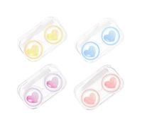 CALLARON 4pièces Boîte De Rangement pour Lentilles De Contact Petites Boîtes Transparentes Compact pour Voyager Facile à Ranger