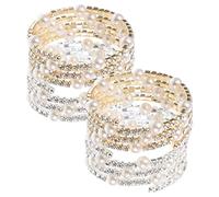 CALLARON 4pièces Bracelets Bangle Élégants Pour Femmes Décorations Rhinestones Design Spirale Accessoires De Poignet Pour Toutes Occasions