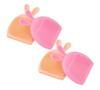 CALLARON 4pièces Brosse Visage Silicone avec Motif Lapin Exfoliante Douce et Imperméable Nettoyeur Peau Visage pour Massage et Nettoyage Profondeur Adaptée aux Peaux Délicates Portable