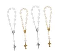 CALLARON 4pièces Chapelet De Baptême Miniature Forme De Rose Pour Garçon Fille Fille Cadeaux De Mariage Et Sacrement Religieux Bijoux Pour Événements Sacrés