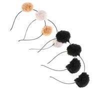 CALLARON 4pièces Lot de Bandeaux Duveteux à Pompons Oreilles de Chat Accessoire pour Cheveux Garçon Fille Assortiment de Styles