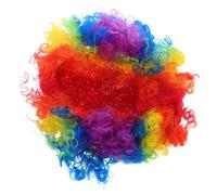 CALLARON 4pièces Perruque de Clown Bou Colorée Lot de Perruques Afro Disco pour Déguisement Halloween Carnaval Cosplay