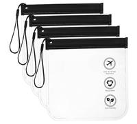 CALLARON 4Pièces Sacs De Toilette Transparente pour Voyager Trousse De Voyage Élastique Et Résistante Aux Déchirures Accessoires Pratiques pour Voyage Train Camping Et Plus