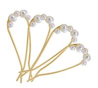 CALLARON 4Pièces Vintage Metal French Hair Pins With Pearl Accents For Elegant Updos And Chignon Hairstyles