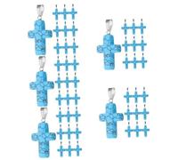 CALLARON 5 Ensembles Collier D'agate - Pendentif Croix Mode - Collier Pendentif Vintage Fabrication Bijoux Croix Charmes Pendentifs Croix Pour Boucles D'oreilles 10 Pièces * 5