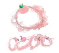 CALLARON 5 Pièces Accessoires De Cheveux à Cheveux Des Cheveux Hair Bobbles Pour Titulaires Élastiques à Cheveux Queue De Cheval Cheveux De Filles Doux Nourrisson Rose En Tissu