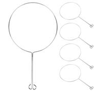CALLARON 5 Pièces Anneaux de Support en Acier Argenté pour Filtre à Thé, Compact et Facile à Ranger, pour Infuser Thé et Jus Lors Préparation de Boissons