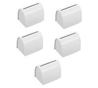 CALLARON 5 Pièces Boîte de fer à lame de rasoir alimentation rasoir lames de rasoir cas d'élimination des rasoirs toilettage stockage d'outils de coiffeur petit cas fer forgé blanche