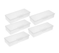 CALLARON 5 Pièces casier de rangement étui de rangement pour pédicure poubelle boites de stockage Clous petit banquier récipient de maquillage organisateur de maison bac à bijoux blanche