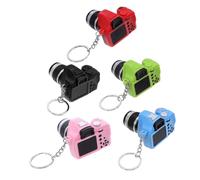 CALLARON 5 Pièces Porte-clés LED Caméra Mini Créatif Accessoires Suspendus Lumineux Couleurs Mélangées Porte-clefs Original pour Sac à Dos Clés de Voiture et Cadeaux