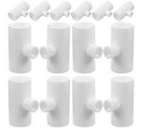 CALLARON 50 Pièces Connecteur Trois Voies Débit d'eau Constant et Pression Équilibrée en Plastique Blanc pour Abreuvoirs à Tétines de Volailles Raccords Filetés pour Grandes Fermes Avicoles