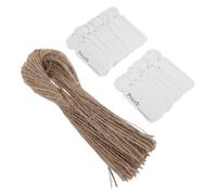 CALLARON 500 Pièces Lot de D'étiquettes de Prix Blanches en Papier avec Ficelle en Jute, Surface Écrivable Diy, pour Vêtements et Objets, pour Marchés et Boutiques