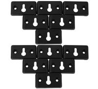 CALLARON 50pcs Plaques Suspendre pour Haut-Parleur en Plastique Noir, Support Mural pour Enceintes Haute Fidélité Résistance la Rupture, Pitch des Trous 28mm, pour Installation Surround
