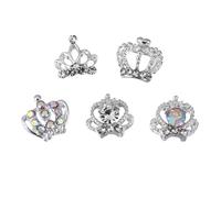 CALLARON 50pièces Couronne Alliage pour Décorations Ongles Breloques Nail Art Accessoires DIY Style Aléatoire