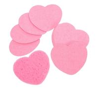 CALLARON 50pièces Éponges Visage Forme de Cœur Compressées pour Nettoyage et Démaquillage Disques Visage Rose Légers et Portables pour Voyages et Soins de Peau