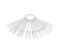 CALLARON 50pièces Fan Shaped Nail Polish Gel Tips Sticks De Pratique Et Présentoir Pour Art Transparent