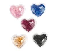 CALLARON 5pièces Coussinets Oculaires Gel Rafraîchissants Réutilisables Coussinets Pour Yeux Forme De Cœur Pour Soins Du Visage