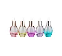 CALLARON 5pièces Flacon Compte-gouttes Vide Pour Huiles Essentielles Avec Embout Silicone Flacon Transparent De Voyage Sous-
