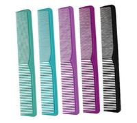 CALLARON 5pièces Peigne De Coiffure à Double Extrémité Outil Résistant Chaleur Antistatique Pour Coupe De Cheveux