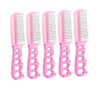 CALLARON 5pièces Peignes à Perruques Acier avec Dents Larges pour Cheveux Bouclés Peignes de Coiffure Antistatiques pour Démêlage Facile Style Lisse