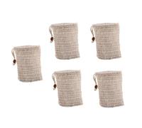 CALLARON 5pièces Porte-savon Outil de Nettoyage du Visage Sisal Exfoliant avec Cordon de Serrage pour Mousser Efficacement le Savon Artisanal