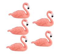 CALLARON 5pièces Support Pour Faux Ongles Résine Figurine Flamant Rose Pour Pratique Nail Art Base Stable Pour Formation Professionnelle