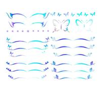 CALLARON 6 Feuilles Autocollants eyeliner ombre à paupières stickers Eye-liner Se maquiller doublure noir autocollant ombre à paupières décalcomanies temporaires de maquillage des yeux