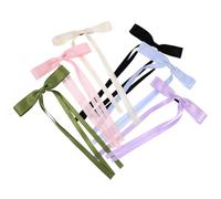 CALLARON 6 Pièces arc en épingle à cheveux gland cheveux arcs femmes ruban arc cheveux style pince cheveux arcs de cheveux pour les filles nœuds de cheveux pour adolescentes Métal