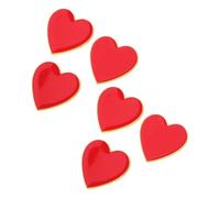 CALLARON 6 Pièces Broches Forme de Cœur Rouge Alliage pour Mariage et Saint-valentin de Épingle Décorative Unisexe pour Fête de Noël Anniversaire et Costume