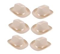 CALLARON 6 Pièces Chapeaux de Cowboy pour Garçon Fille Chapeaux Cowgirl Respirants Acrylique Ajustables Style Western Classique pour et Accessoire pour Jeu Voyage et Photographie