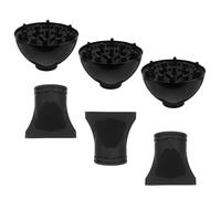 CALLARON 6 Pièces Kit Embouts pour Sèche-cheveux Diffuseur et Concentrateur Plastique Noir Contrôle Précis Flux Air des Frisottis Accessoires Coiffure pour Usage Professionnel et Domicile
