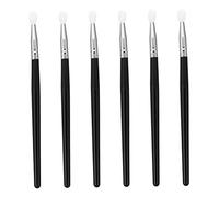 CALLARON 6 Pièces Masque Brosse Ensemble plat pour Se maquiller masque à lèvres Noir applicateur de maquillage pinceau à lèvres en silicone Gel de silice Black