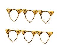 CALLARON 6 Pièces oreilles de tigre pour faire semblant bandeau de tigre pour la fête des enfants pour adultes pour pièce de théâtre