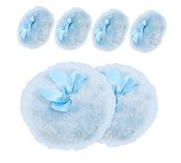 CALLARON 6 Pièces Puff Doux avec Nœud Applicateur Compact et Portable pour Soin Peau Change Confortable