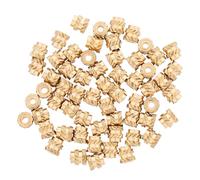 CALLARON 60 Pièces Écrou à Insert en Bois, Insert Fileté en Laiton, Double Hélice, Anti-desserrage, pour Bois et Plastique, Impression 3d et Produits Électroniques