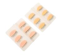 CALLARON 6paires Tête De Mannequin Pour Extensions De Cils Mannequin Avec Paupières Formateur Pour Pose De Cils