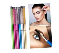 CALLARON 6pièces Brosse à Cils Spirale de Maquillage avec Pique Strass Applicateur de Mascara pour Extensions de Cils Blanc Rouge Doré Bleu Foncé et Vert