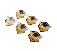 CALLARON 6pièces Épingles De Chapeau De Remise De Diplôme Lot De Broches Mignonnes Pour Bijoux De Célébration Académique Et Décorations De Chapeau