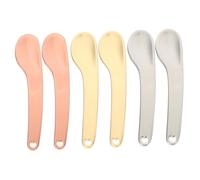 CALLARON 6pièces Spatule Cosmétique Mini Incurvée Métal Applicateur De Crème Cuillère à Beauté Pour Visage Et Masque Facial