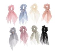 CALLARON 8 Pièces Anneau de cheveux queue de cheval bandeaux femmes rubans de cheveux pour femmes Élastiques de cheveux nœuds long bandeau cheveux cordes à cheveux élastiques Porte-parole